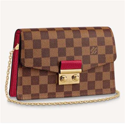 louis vuitton croisette chain wallet damier ebene|croisette damier ebene handbags.